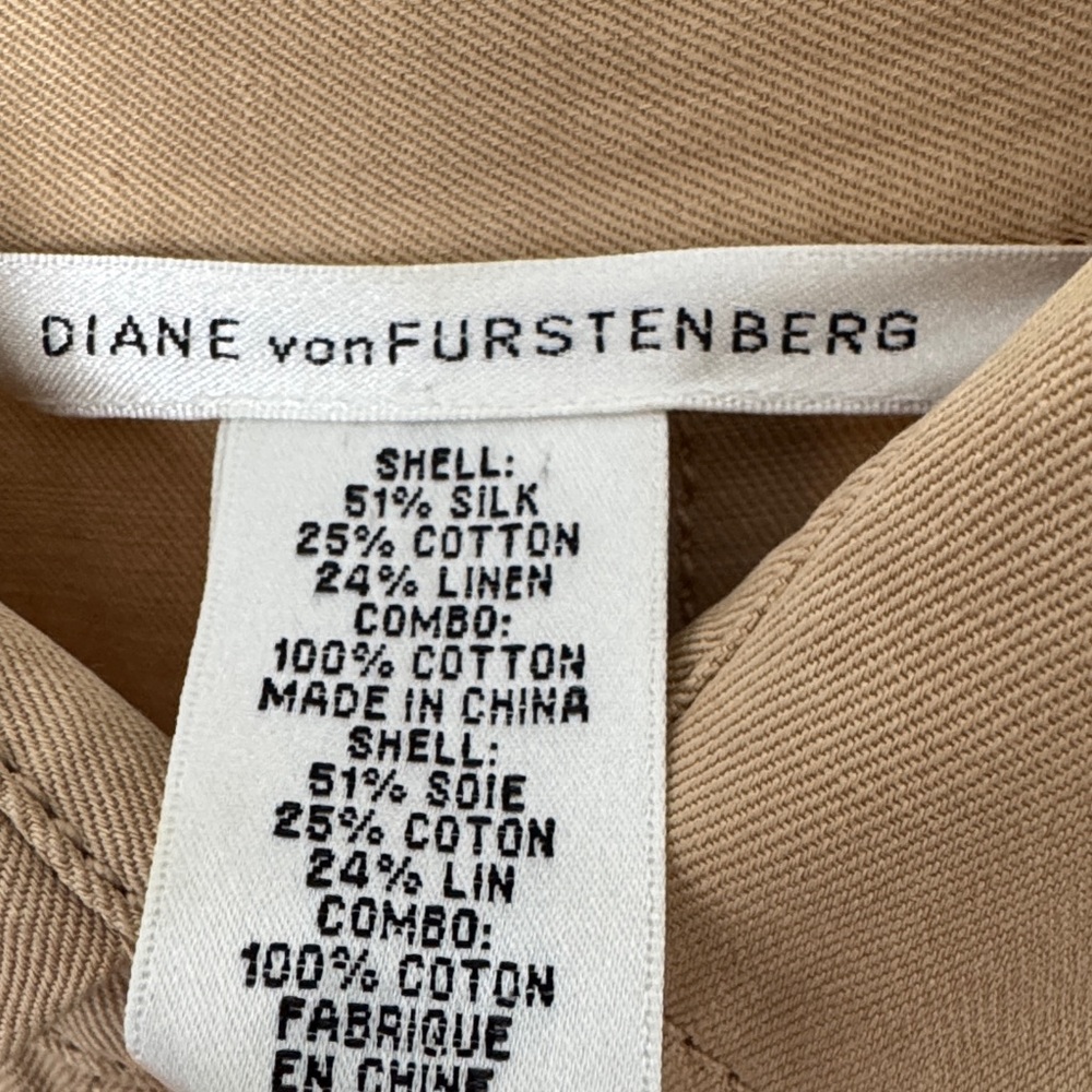 Diane von Furstenberg Beige Utility Shirt Dress - Picture 2 of 8